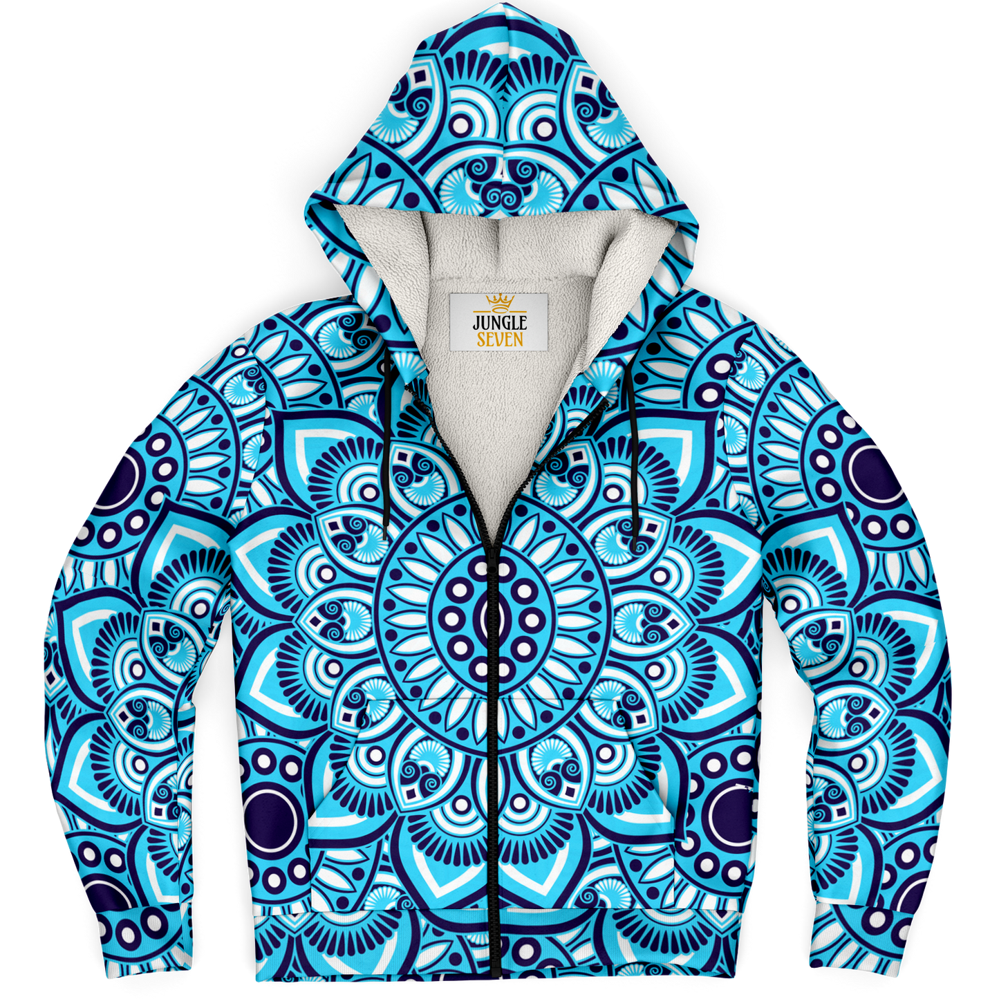 Mandala Magic AOP Microfleece Ziphoodie