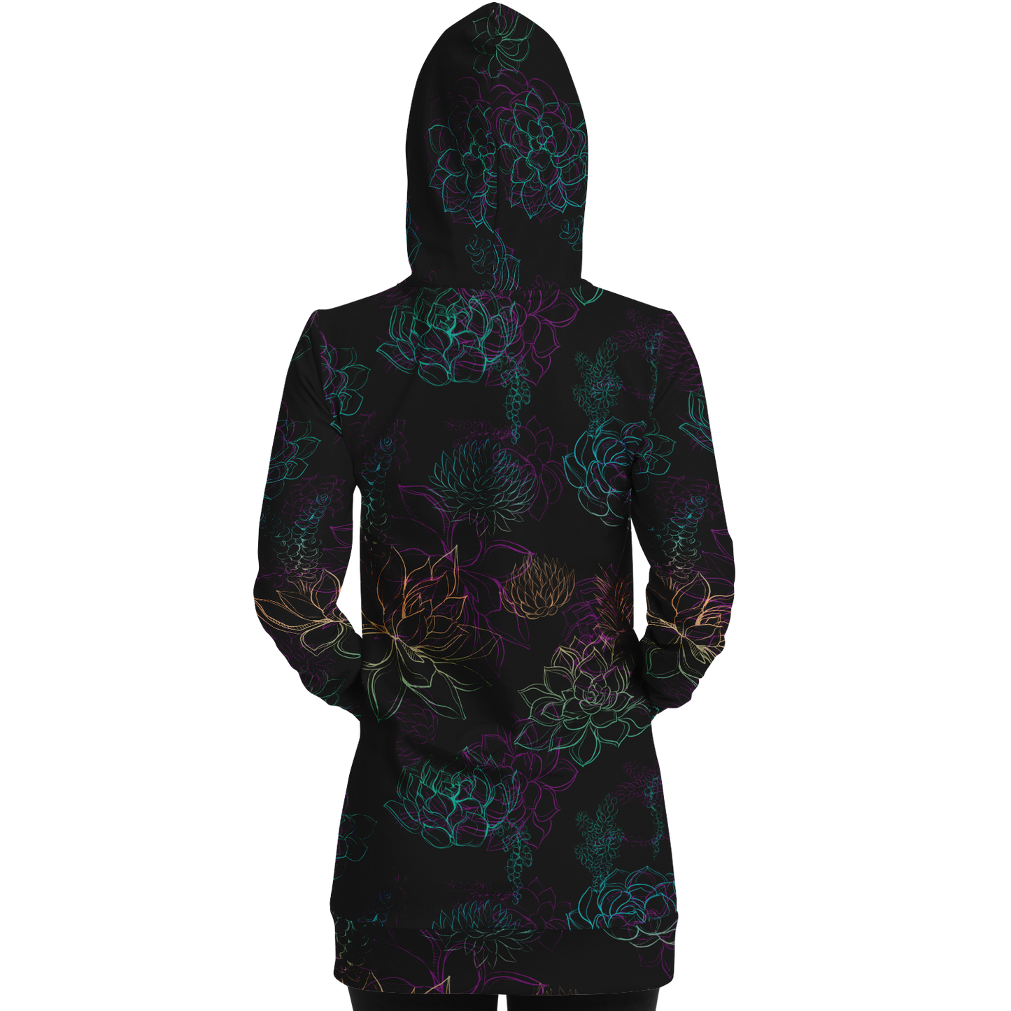 Succulent Longline AOP Hoodie