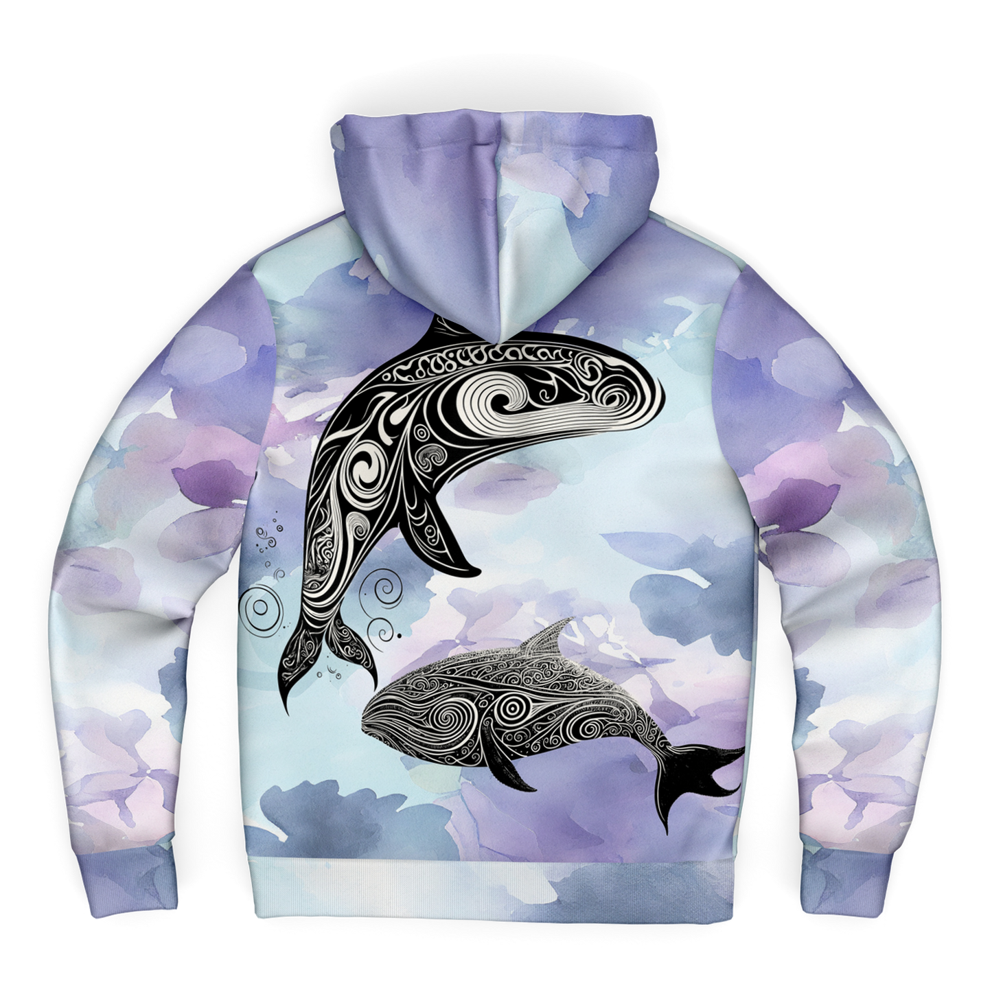 Tribal Whale Boho Microfleece AOP Ziphoodie