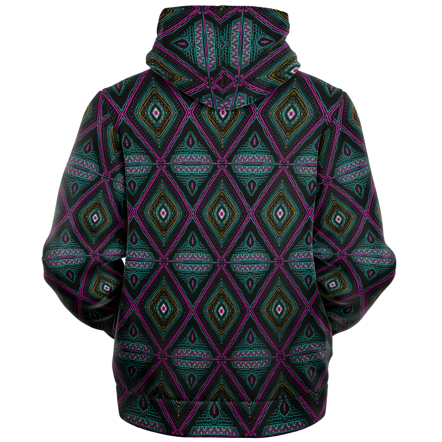 Boho Tribal Pattern Microfleece AOP Ziphoodie