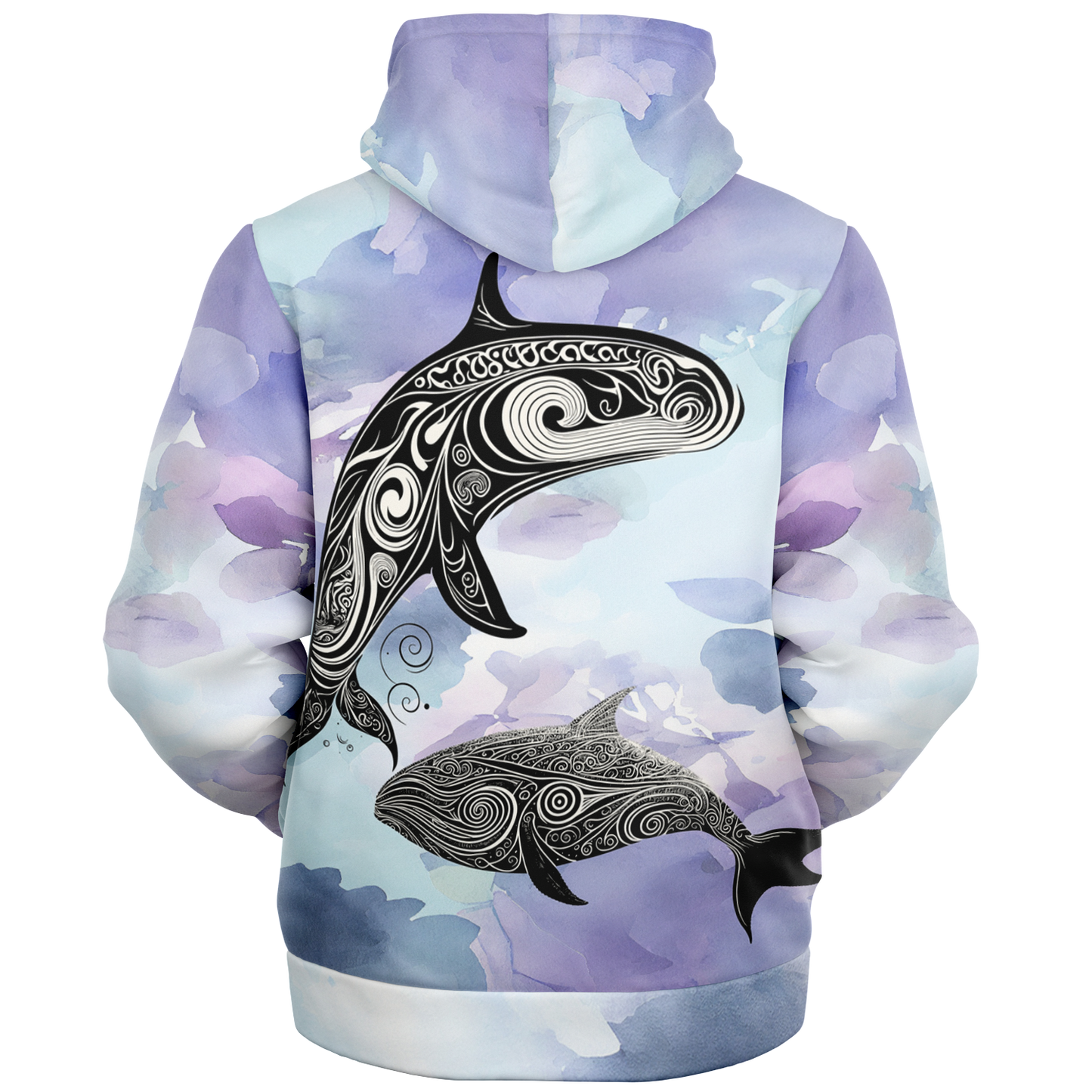 Tribal Whale Boho Microfleece AOP Ziphoodie