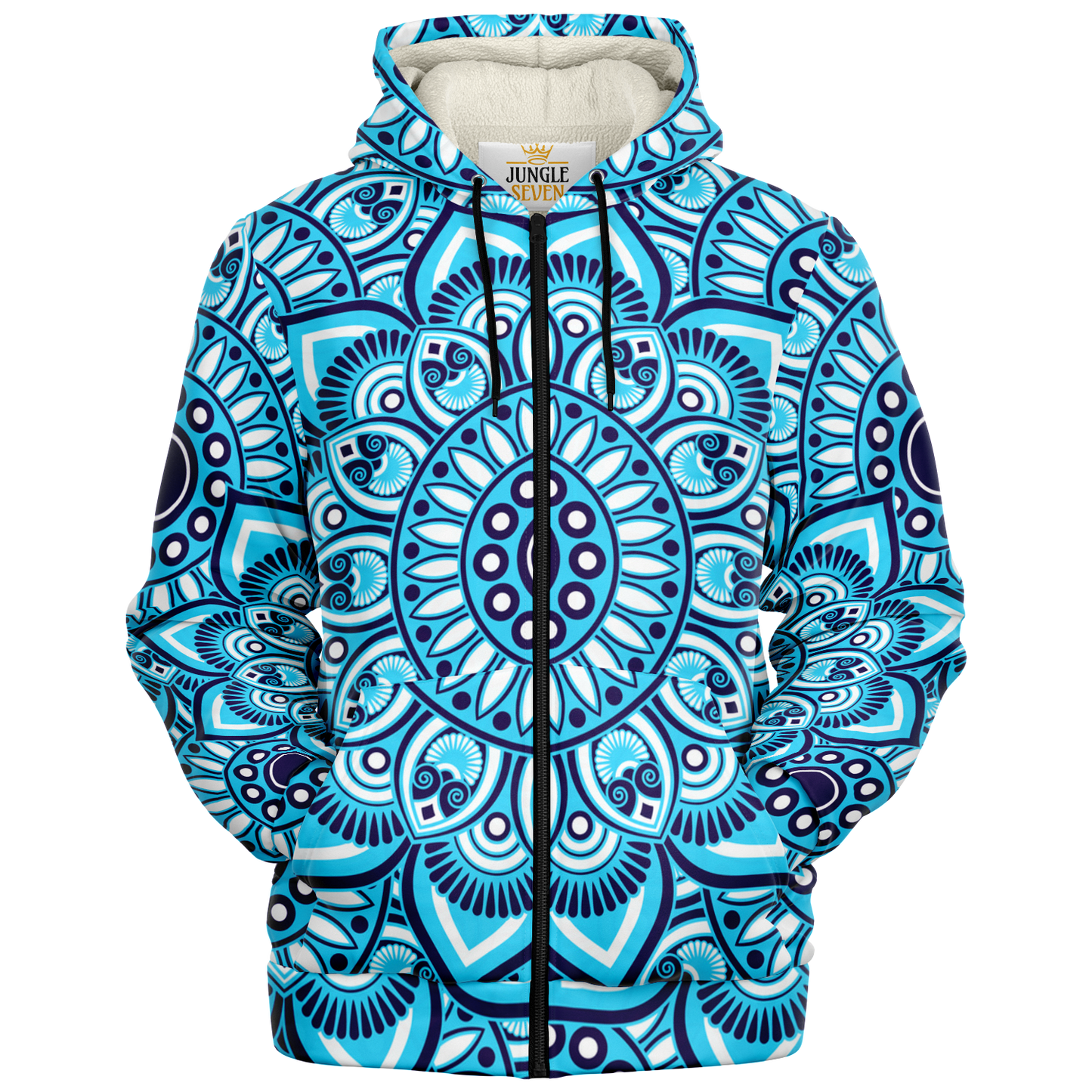 Mandala Magic AOP Microfleece Ziphoodie