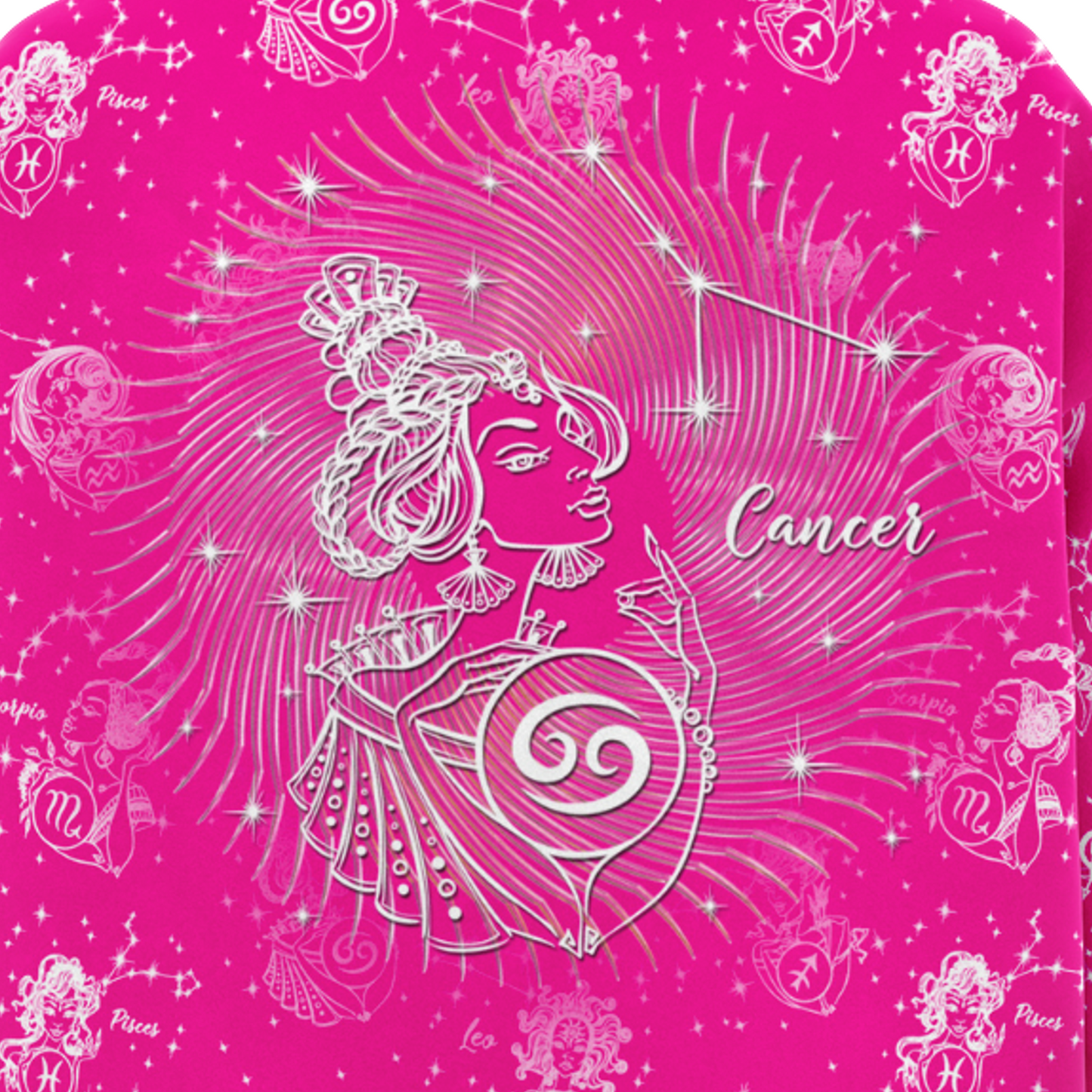 Cancer Mystic Pink Zodiac AOP Snug Hoodie