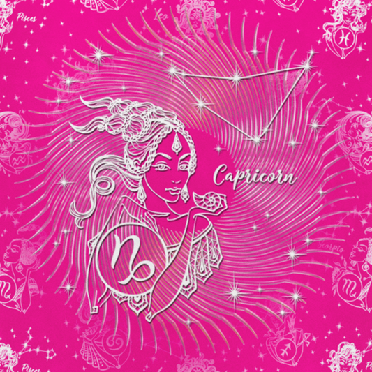 Capricorn Mystic Pink Zodiac AOP Snug Hoodie