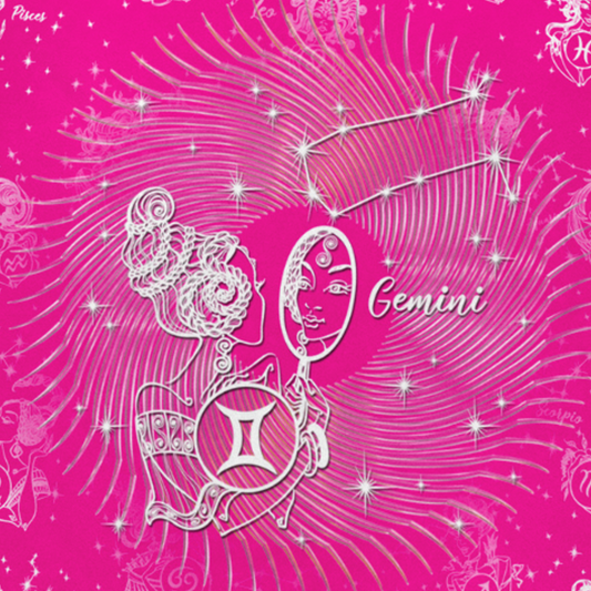 Gemini Mystic Pink Zodiac AOP Snug Hoodie