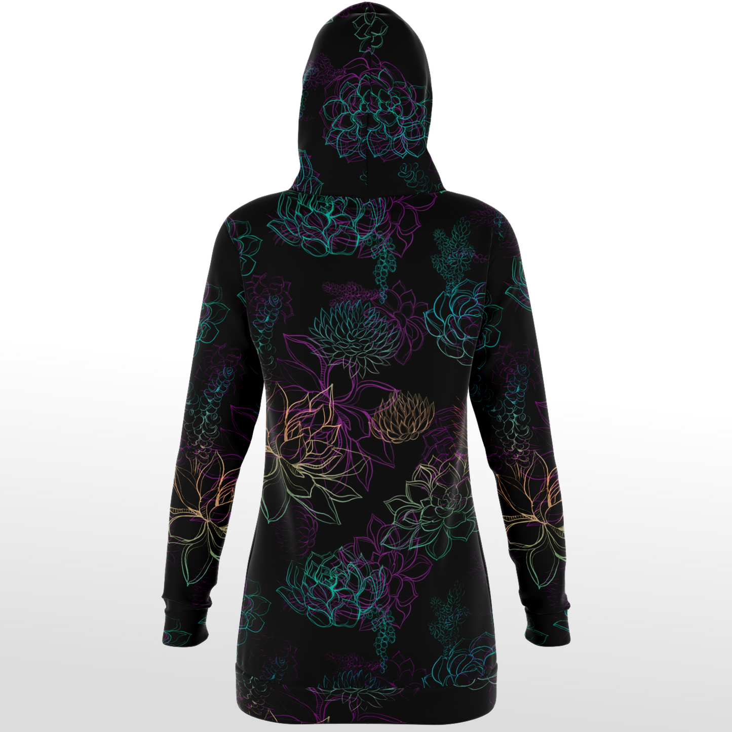 Succulent Longline AOP Hoodie