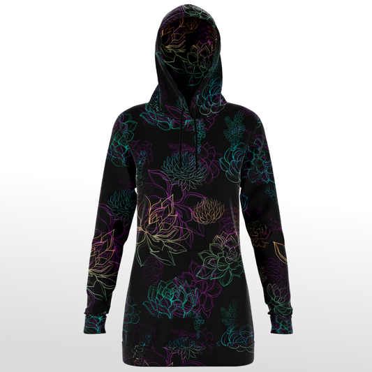 Succulent Longline AOP Hoodie