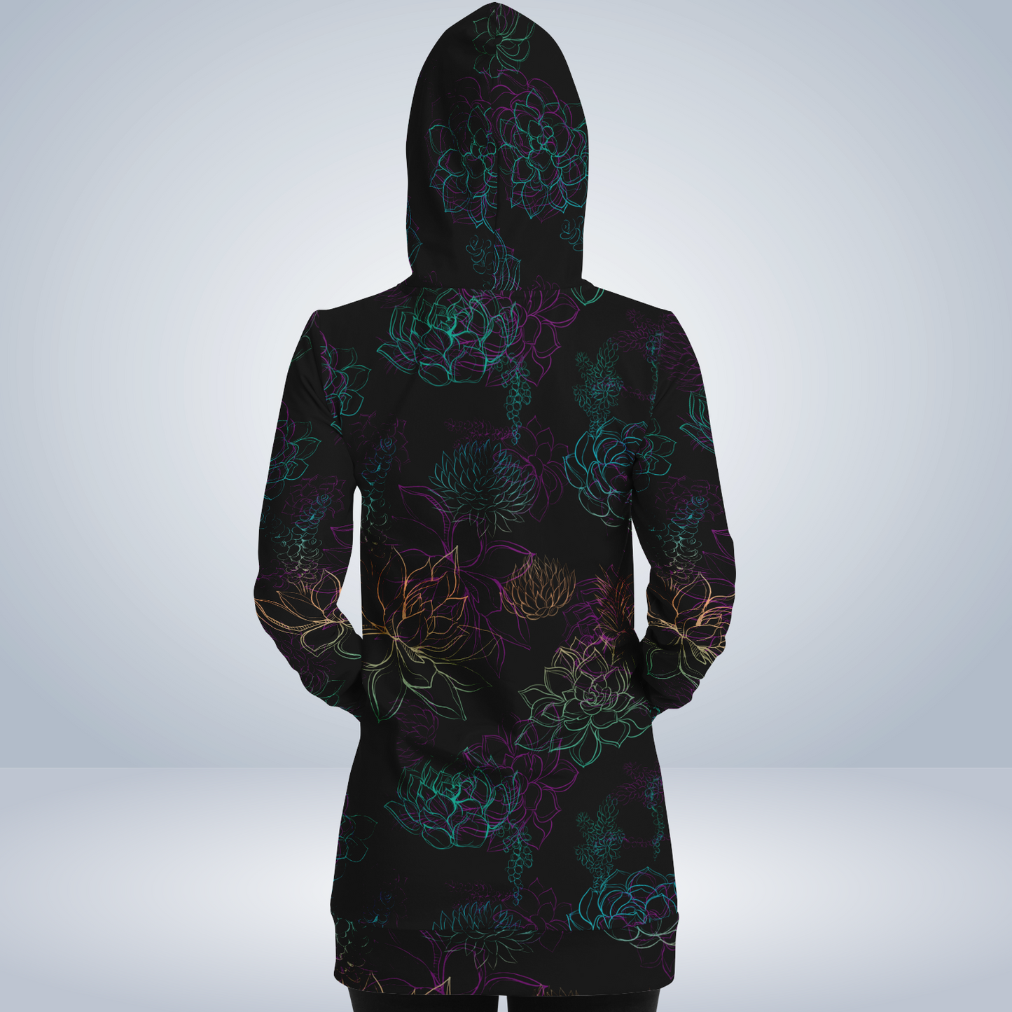 Succulent Longline AOP Hoodie