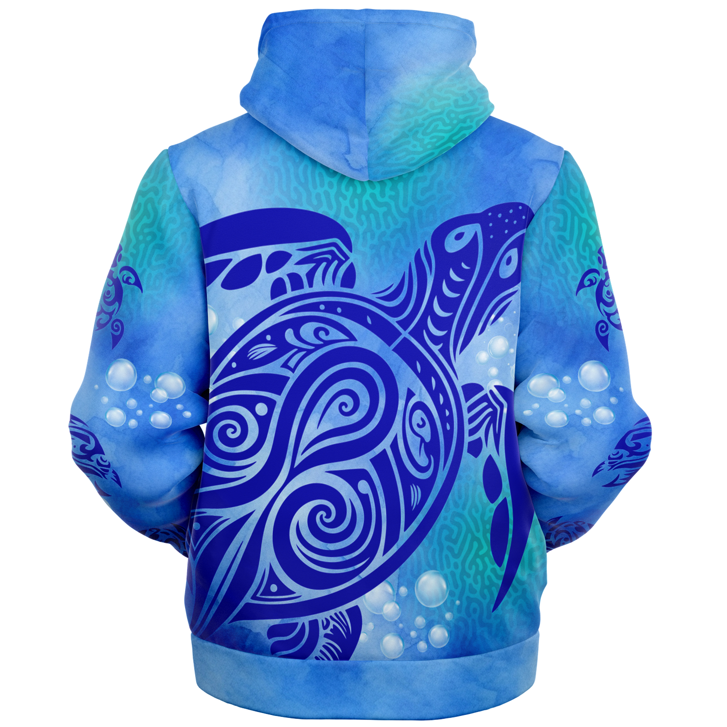 Tribal Sea Turtle AOP Microfleece Ziphoodie