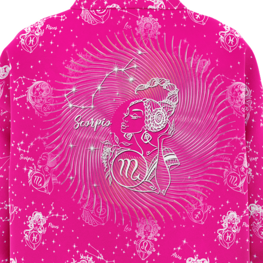 Scorpio Mystic Pink Zodiac AOP Snug Hoodie