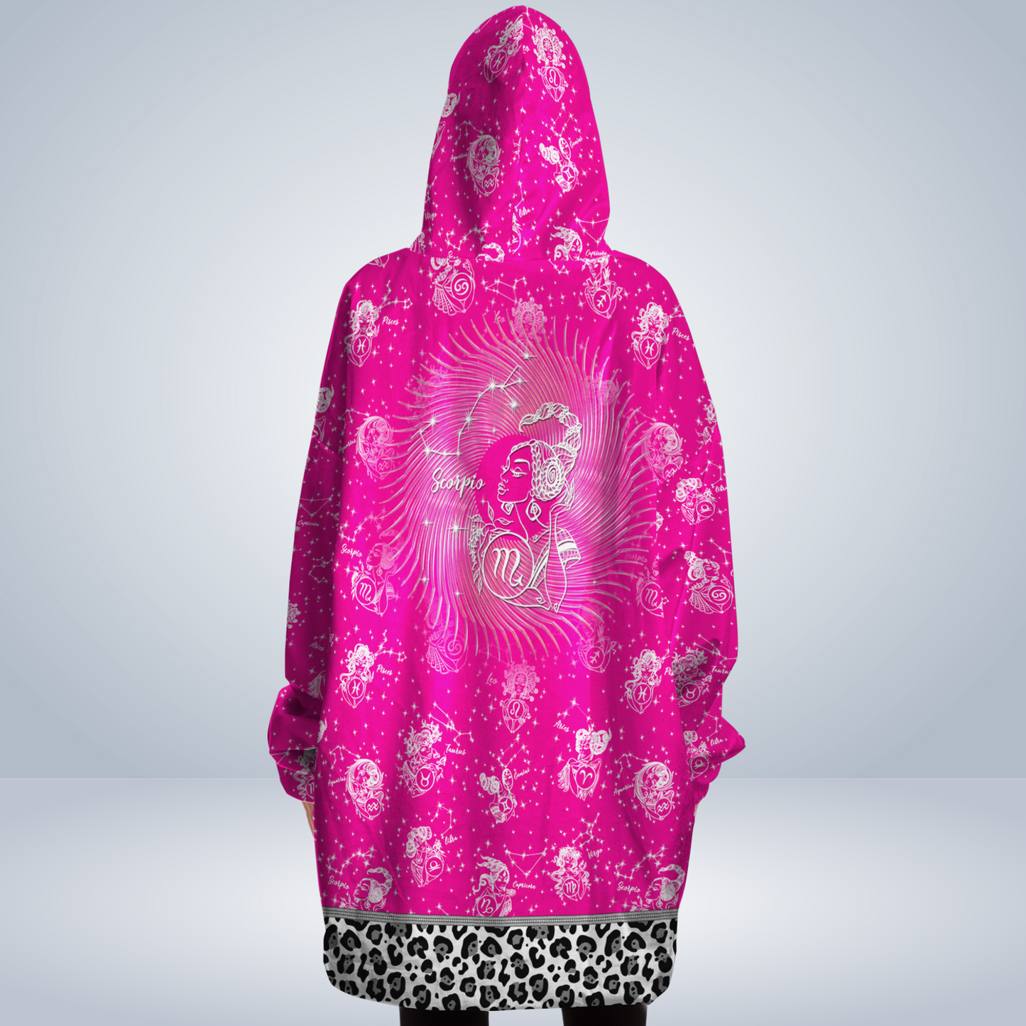 Scorpio Mystic Pink Zodiac AOP Snug Hoodie