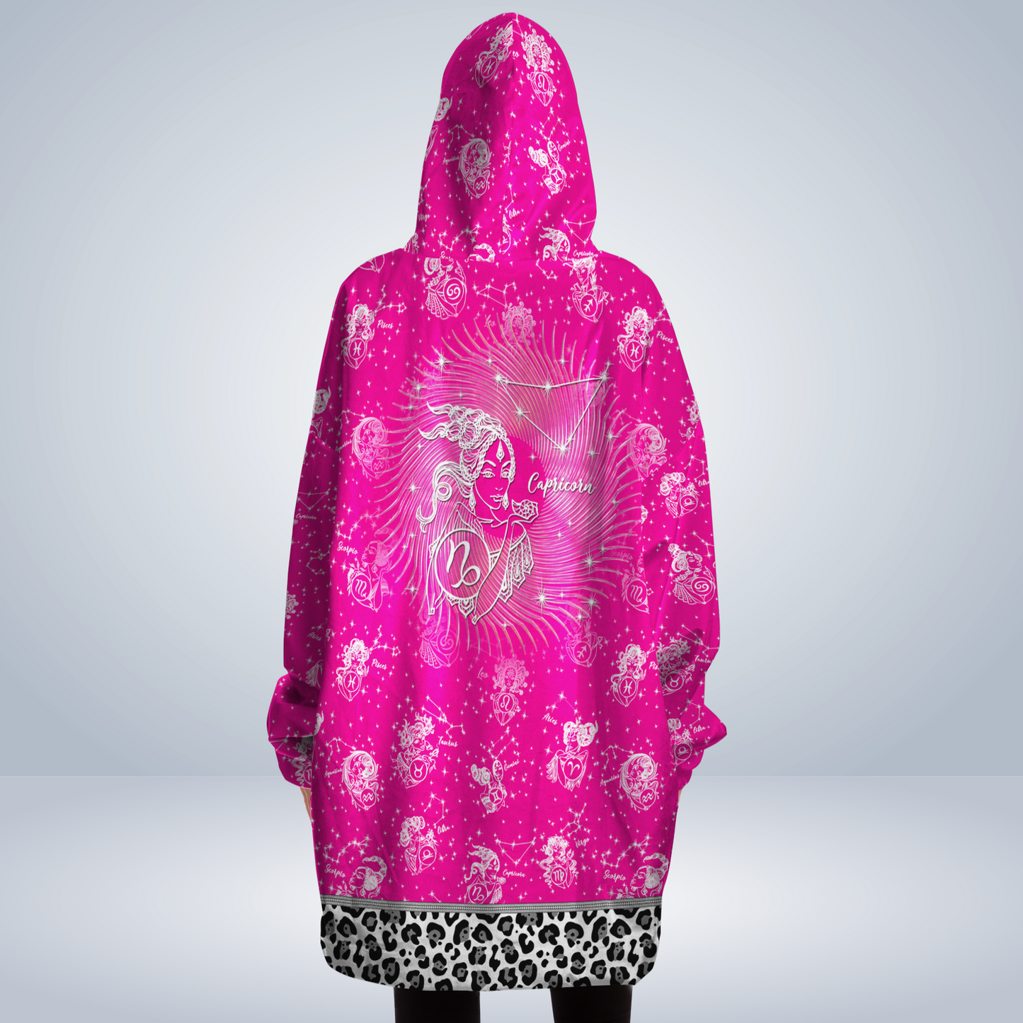 Capricorn Mystic Pink Zodiac AOP Snug Hoodie