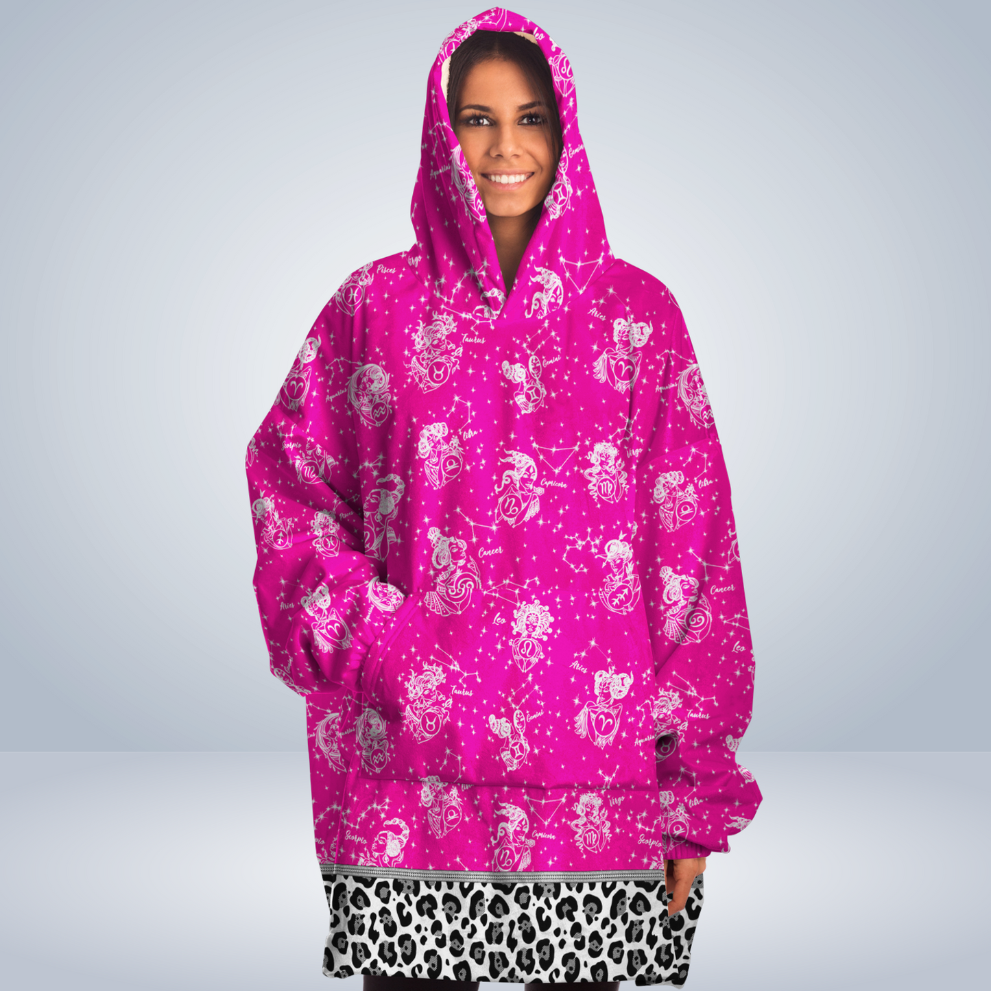 Scorpio Mystic Pink Zodiac AOP Snug Hoodie