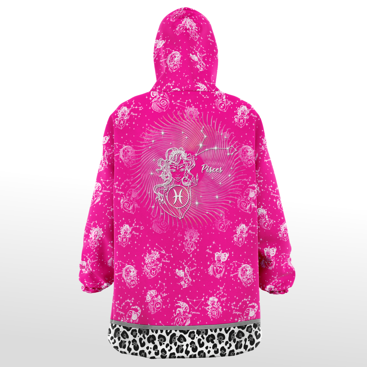 Pisces Mystic Pink Zodiac AOP Snug Hoodie