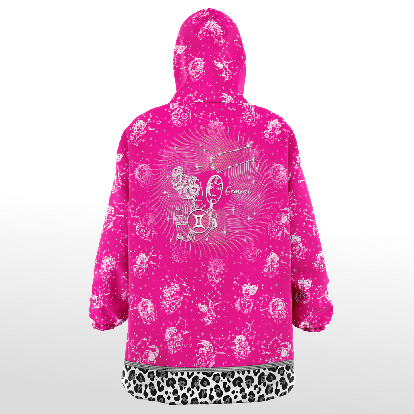 Gemini Mystic Pink Zodiac AOP Snug Hoodie