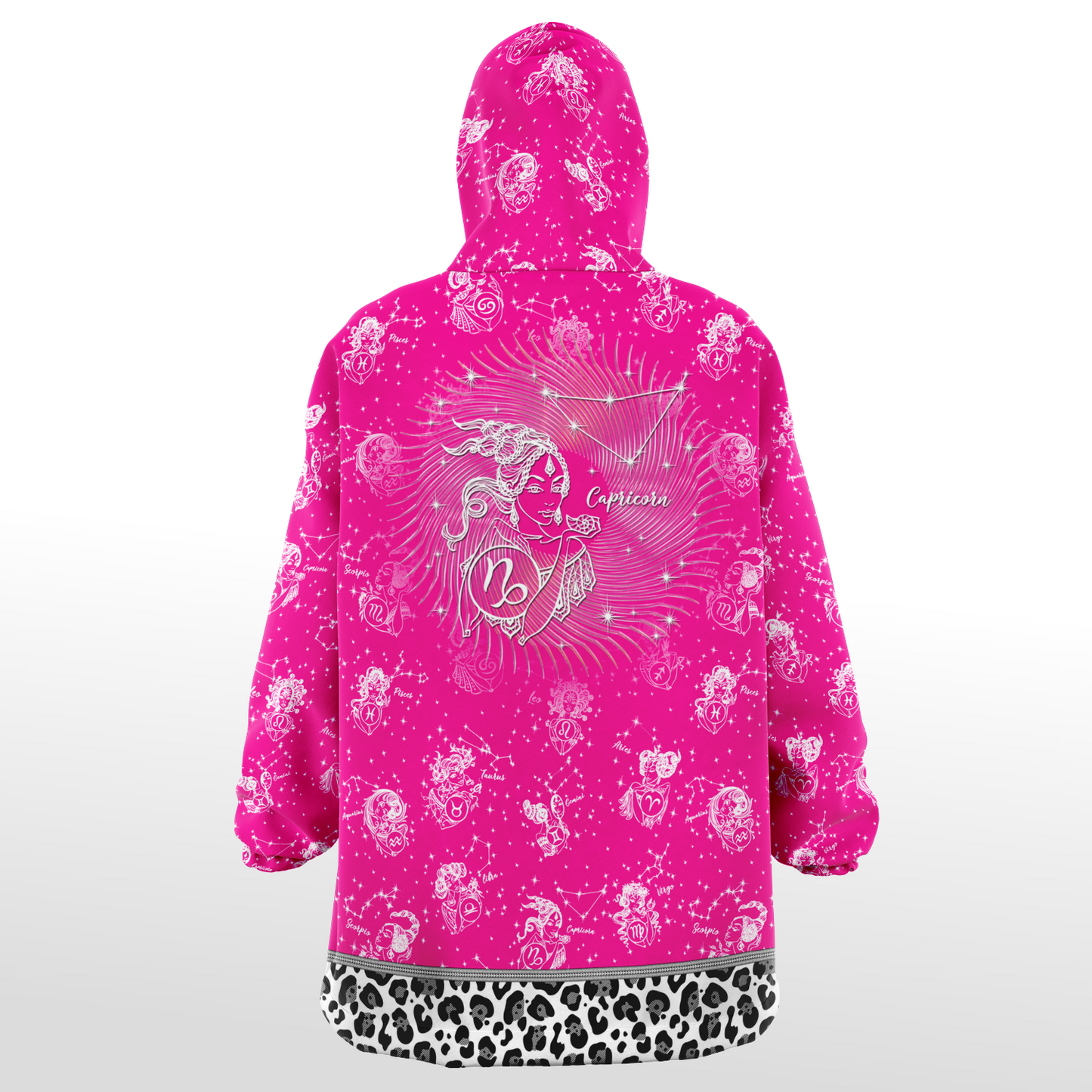 Capricorn Mystic Pink Zodiac AOP Snug Hoodie