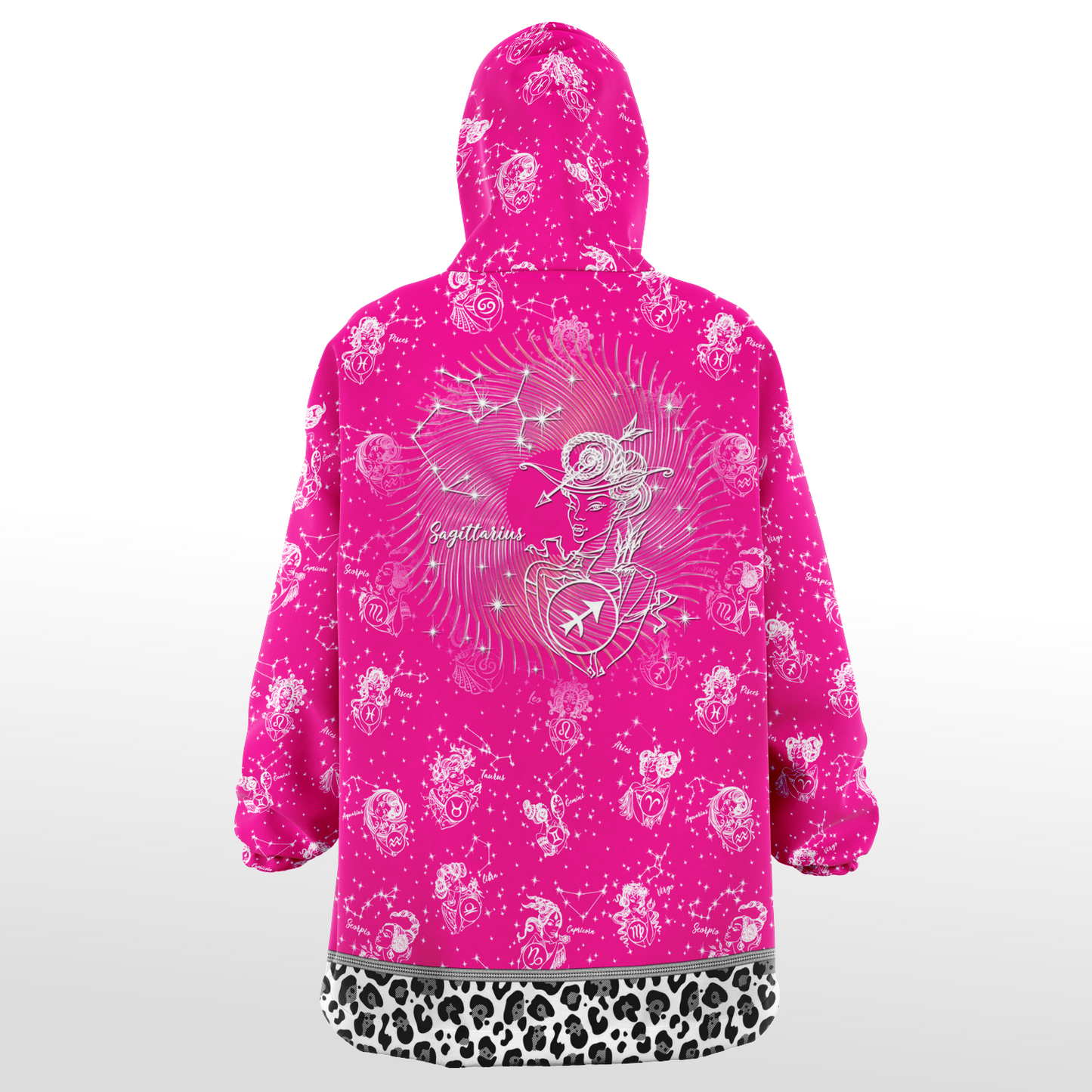 Sagittarius Mystic Pink Zodiac AOP Snug Hoodie